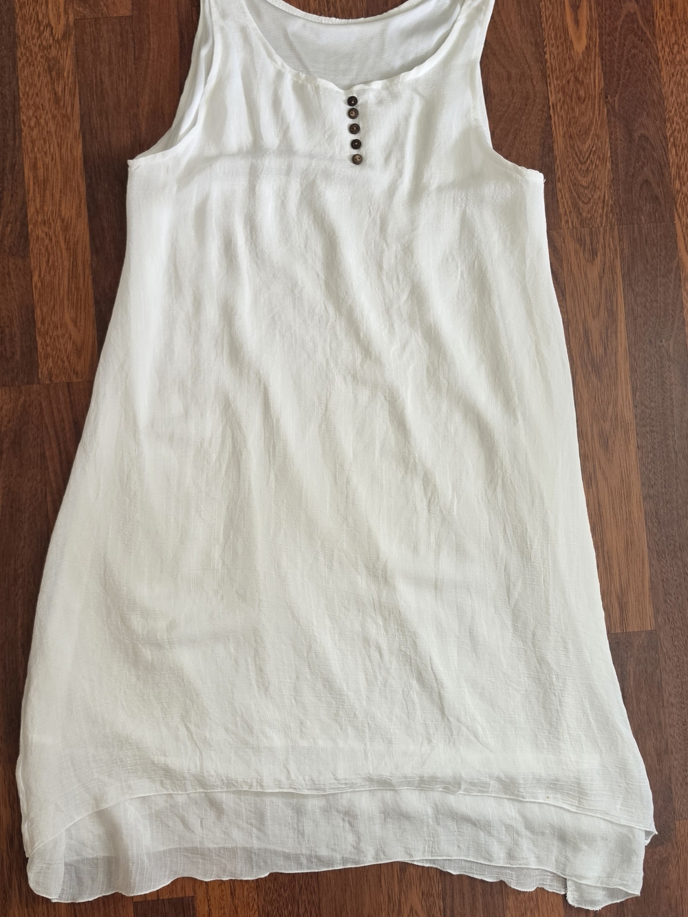 Classic White Sleeveless Tank Dress